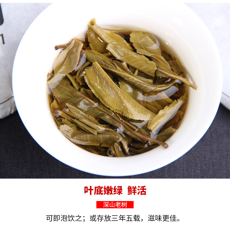 普洱生茶,深山老树饼茶500克(图7)