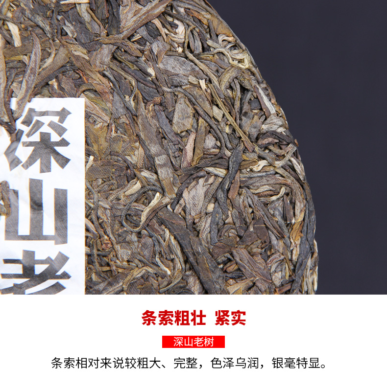 普洱生茶,深山老树饼茶500克(图4)